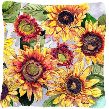 Carolines Treasures Carolines Treasures 8766PW1414 Flower - Sunflower Indoor & Outdoor Fabric Decorative Pillow 8766PW1414